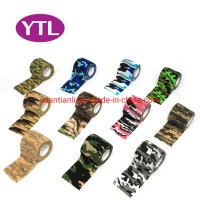 Non Woven Waterproof Camo Vet Wrap Self-Adherent Cohesive Tape Bandage Elastic Compression Manufactu