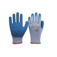 Polycotton Liner Latex Work Glove 21 Gauge with Palm Coated Crinkle Finish