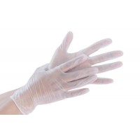 Good Quality Disposable Powder Free PVC Transparent Safety Latex Gloves with Size (Disposable glove)