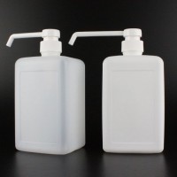 HDPE Hand Sanitizer Square Empty Lotion Pump Plastic Bottle