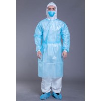 Disposable Personal Isolation Protective Clothing Protection Suit PP/PE Isolation Gown by Ultrasonic