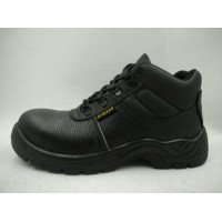 Fashionable Black Low Top High Quality Lace up Leather Steel Safety Shoes