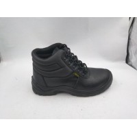 Men's and Women's General Black Steel Plate Leather Functional Half Boot Protective Shoes