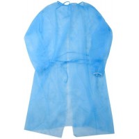 FDA Ce Certified Disposable PP Coating Non Woven Blue Isolation Gown Clothing