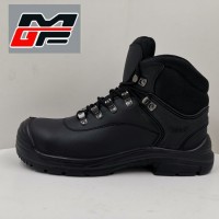 Black Fashion High Top Steel Head Anti Injury Safety Shoes