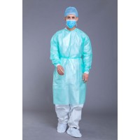 35GSM PP+PE Non-Sterile Disposable Isolation Gown AAMI Level 2 Isolation Clothing Non-Woven Fabric S