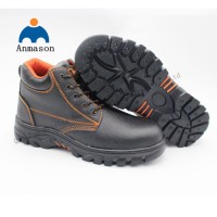 PU Sole Genuine Leather Industrial Steel Toe Safety Working Shoes