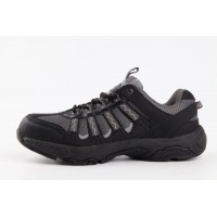 Black Leather Mesh Stitching Sneaker Breathable Safety Shoes