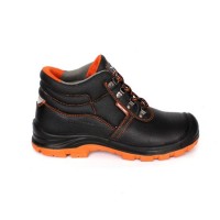 S1p Industrial Men Safety Shoe Black Smooth Leather Footwear High Quality Standards Women Work Shoe