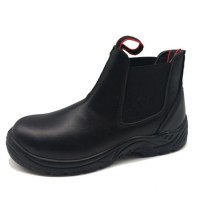 Black Safety Boots with Steel Toecap & Midsole