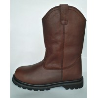 Full Grain Leather Safety Boots  Goodyear Welt Safety Boots with Steel Toe Cap and Steel MID-Sole