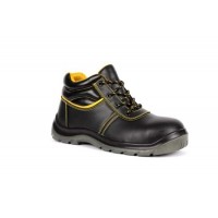 High Quality Standards S1p Men Safety Shoes Black Smooth Leather Safety Footwear/Working Shoes Sn581