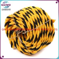 3/4 Strand PE/PP Twisted Rope  Polyethylene Tiger Rope Yellow and Black  Warning Rope  Packing Plast