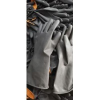 Industry Chemical Resistance Black Latex Gloves