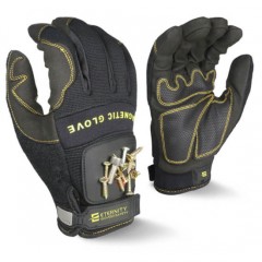 China Manufacturer Double Stich Mechanics Safety Heavy Duty Work Gloves with Custom Logo图1