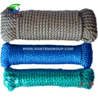 3 Strand Twisted/Twist Blue PP/Polypropylene Splitfilm/Split Film Rope in Handle Packing for Superma