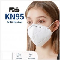 Disposable Protective Anti-Virus Respirator Dust Ficial White 3ply 4ply 5ply Non-Woven Fabric KN95 F