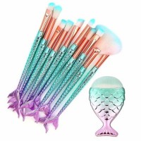 Mermaid Makeup Kit for Girls (Set of 11 PCS Brushes)