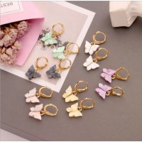 Fashion Colorful Acrylic Butterfly Ear Hook Earrings  Simple and Popular Earrings for Women