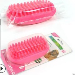 Pet Shampoo Brush Soothing Massage Brush Pet Grooming Brush with Soft Rubber for Dog Cat图1