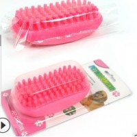 Pet Shampoo Brush Soothing Massage Brush Pet Grooming Brush with Soft Rubber for Dog Cat
