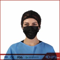 En14683 Typeiir Standard CE with Highest Quality 3ply Black Disposable Nonwoven Face Mask Surgical F