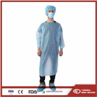 Isolation Disposable Plastic CPE Gown with Thumb Hole