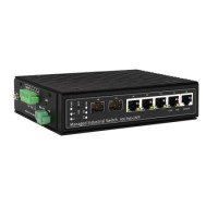 4ge Poe+2SFP 10/100/1000Mbps Managed Industrial Switch Temperature and Humidity Sensors Can Be Conne