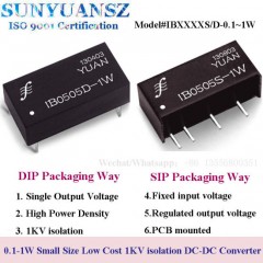 Sunyuan Sz Small Size Low Cost 1kv Isolation 1W 24V to 5V Fixed Input Voltage Regulated Output Volta图1