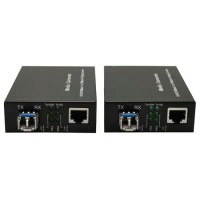 1 Pair Single Fiber Sm 10/100/1000Mbps Gigabit Optical Converter RJ45 Ethernet Fiber Optic Media Con