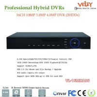 16CH Realtime 1080P Security Digital Video Recorder Ahd Hybrid DVR