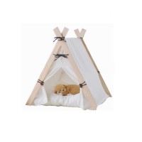 Pet Teepee Dog & Cat Bed - Tents & Pet Houses with Cushion