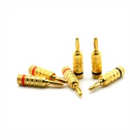 24K Gold Plated Banana Plug for AV/RCA/TV/Audio Loudspeaker