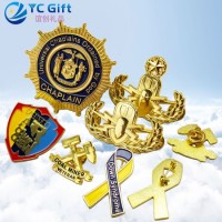 Factory Custom School Sport Enamel Metal Crafts Badges Zinc Alloy Gold Plated Personalized 3D Emblem