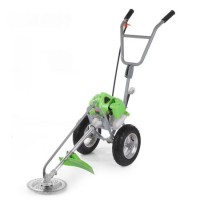 Double Hand-Pushed Brush Cutter Scythe Mower Lawn Mower  Hand-Pushed Trimmer  Grass Cutter