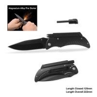 Survival Knife Pocket Knife Camping Knife Combat Knife with LED Flashlight (#31068)