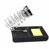 Double Spring Support Station Square Anti-Static Black Metal Base Soldering Iron Stand Holder