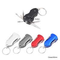 Multi Function Key Chain Tools Utility Tools with LED Torch (#6301)