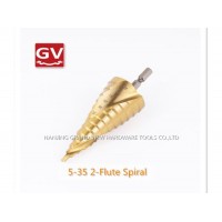 Battery Power Diamond Tools Hand Tricone Bits Spiral HSS Set Step Drill Stainless Steel 5-35 Coating