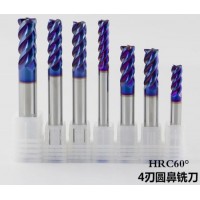 HRC60 Tungsten Steel 4 Flutes Solid Carbide End Mills