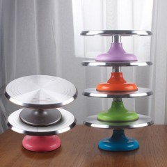 High Quality Aluminum Alloy Rotating Cake Decorating Stand Table with Silicone Non Slip Bottom图1