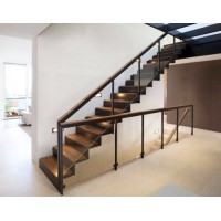 Glass Railing and Stainless Steel Handrail for Spiral Staircase