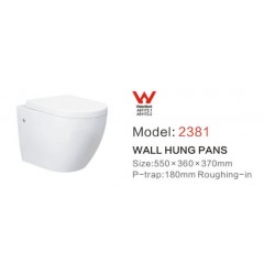 Ceramic Wall Hang Toilet Wc for New Toilet One Piece图1