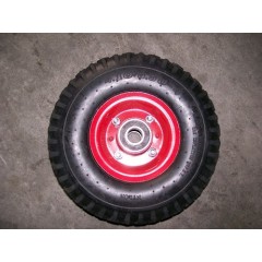 Colorful Tyre Metal Rim High Quality Light Weight High Elasticity Free Inflatable PU Foam Wheel (3.5图1