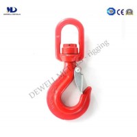 Red Painted Drop Forged Alloy Steel Swivle Hook with Latch