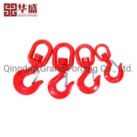 Factory Lifting Drop Forged Painted Swivel Hook with Latches