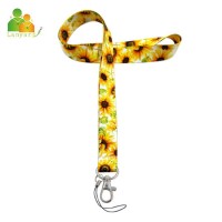 Promotional High Quality Custom Sublimation Sunflower Lanyard for Christama or Event