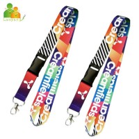 Economic Custom Lanyards Printed Logo Polyester Sublimation Lanyard