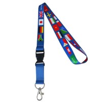 Factory Printed Polyester Lanyard with Custom Sublimation Logo for Promotional Gifts