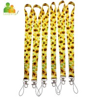 Factory Directly Sale High Quality Sublimation Custom Polyester Neck Lanyard with Sunflower Logo Pri